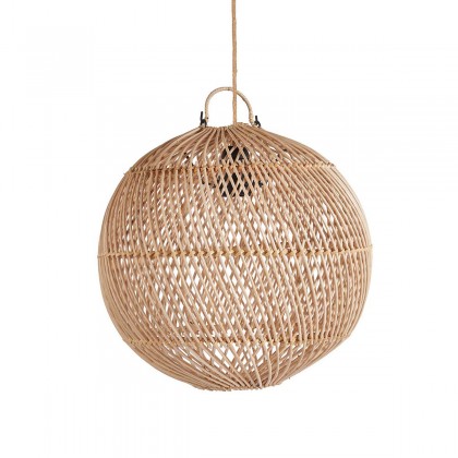 lampara colgante bambú natural redonda