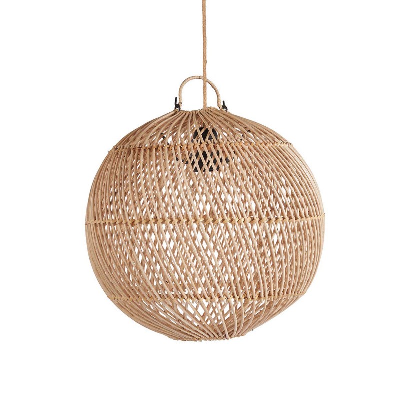 lampara colgante bambú natural redonda