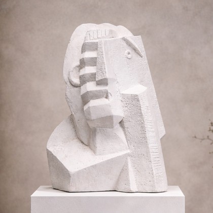 escultura-busto-cubista-Henri Lauren-miv-interiores-arte