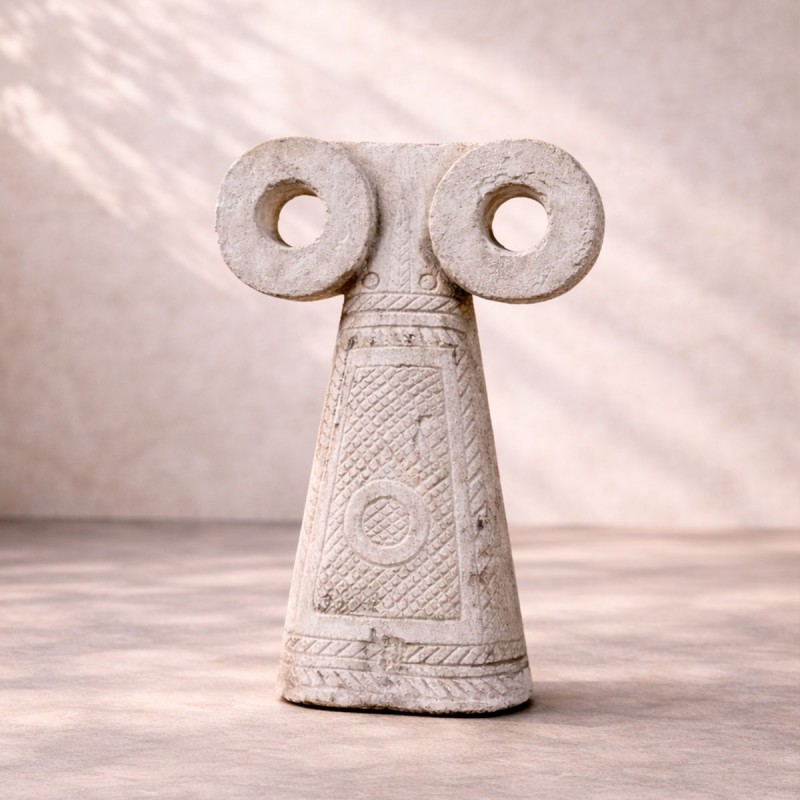 escultura ídol piedra tallada - mesopotamia
