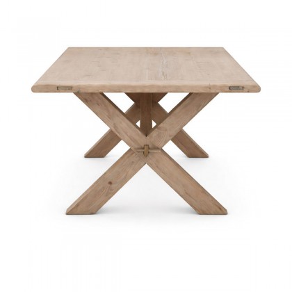 Mesa de comedor realizada en madera maciza recuperada de olmo. Varias medidas.