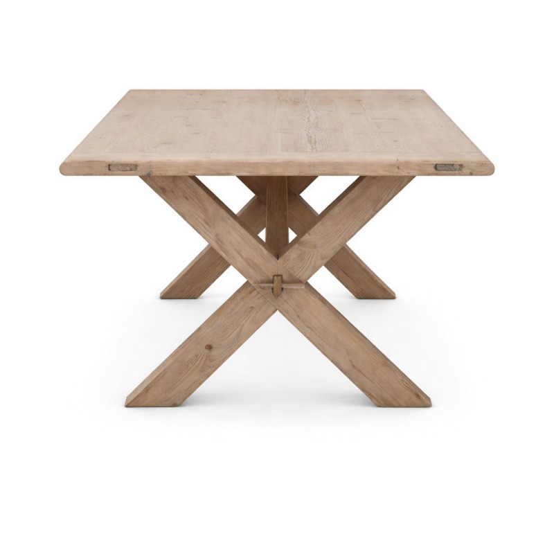 Mesa de comedor realizada en madera maciza recuperada de olmo. Varias medidas.