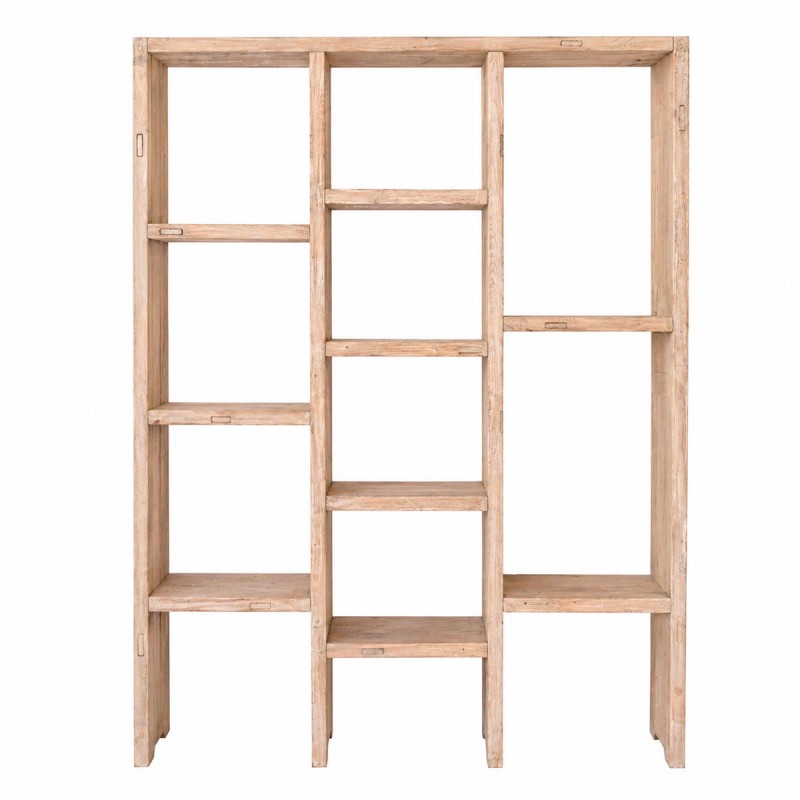Estantería ROOMS de madera reciclada, diseño vintage con personalidad y esencia artesanal.