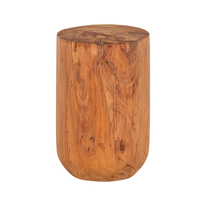 Mesita madera auxiliar maciza cilíndrica